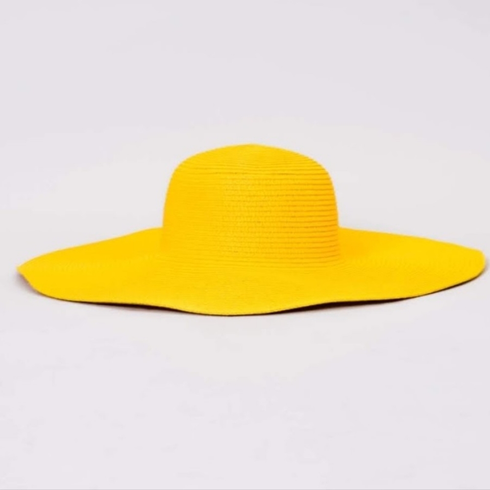 Wide Brim Yellow Sun Hat